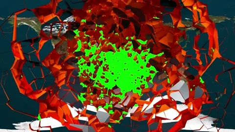 Destruction of Earth map surface 스톡 동영상 178091070