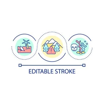 Destruction of ecosystems loop concept icon Stockillustratie