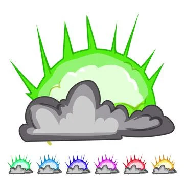 Destruction explosion effect cartoon vector graphic イラスト素材