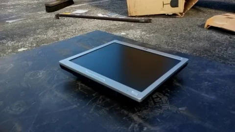 Destruction with hammer slowmotion Stock Footage 79869048