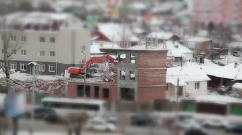 Destruction of homes Stock Footage 26421232