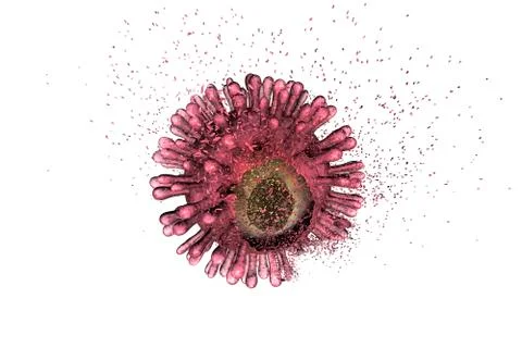 Destruction of Human Immunodeficiency Virus Stock Illustration