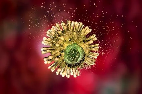 Destruction of Human Immunodeficiency Virus Stock Illustration
