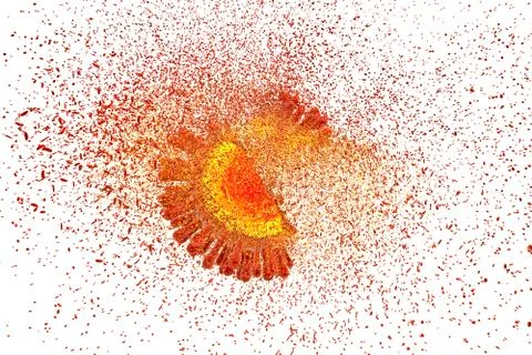 Destruction of Human Immunodeficiency Virus Stock Illustration