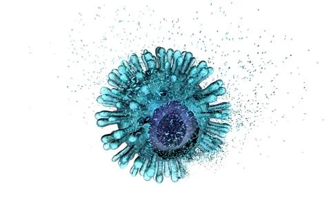 Destruction of Human Immunodeficiency Virus Stock Illustration