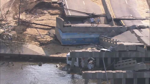 Destruction Hurricane Katrina Video stock 37276465