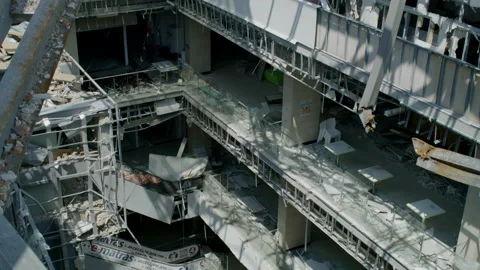 Destruction inside the mall Stock Footage 204120621