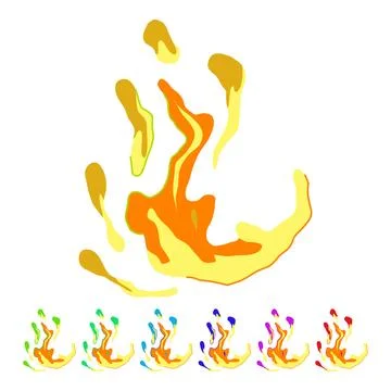 Destruction liquid lava vector cartoon graphic Stock Illustration