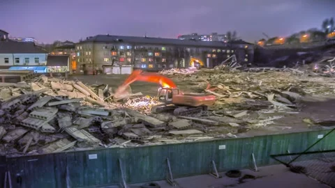 Destruction of old Kiev Stock Footage 171677093