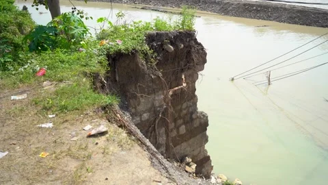 Destruction of roads due to earthquake Stock Footage 321040109