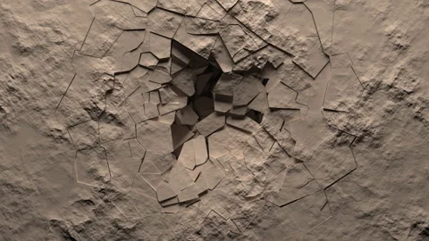 Destruction of stone surface Stock Footage 156714530