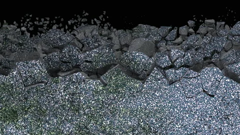 Destruction of stone surface Vídeo Stock 156740810