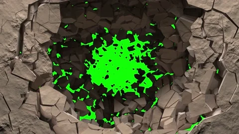 Destruction of stone surface Stock Footage 196992521