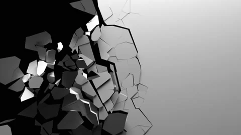 Destruction of the thin white shell surface Stock-Footage 156722474