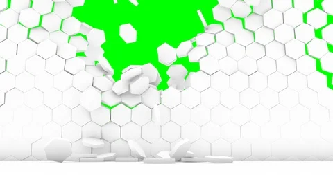 Destruction of the wall for concept design. Stone texture background. Explosion Stock Footage 126582816