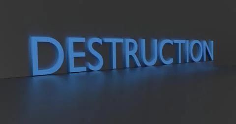Destruction Word Stock Illustration