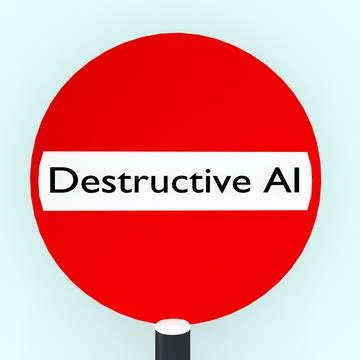 Destructive AI concept Stock Illustration