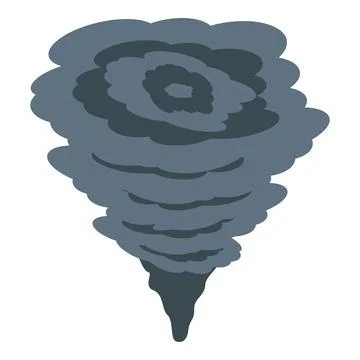 Destructive tornado causing storm damage with rotating funnel cloud Stock Illustration
