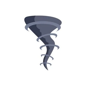 Destructive tornado rotating, natural disaster illustration Stock Illustration