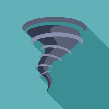 Destructive tornado rotating with strong winds Stock Illustration
