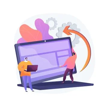 Detachable device technology abstract concept vector illustration. 库存插图