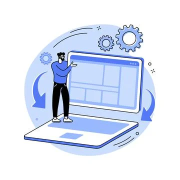 Detachable device technology abstract concept vector illustration. 库存插图
