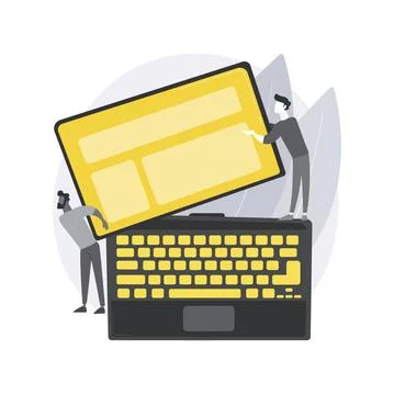 Detachable device technology abstract concept vector illustration. Stock Illustration