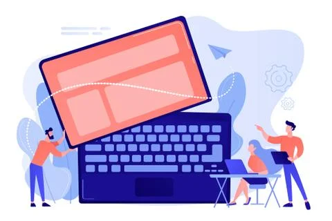 Detachable device technology concept vector illustration. Stock Illustration