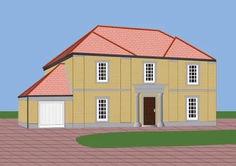 Detached house Stock Illustration
