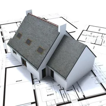 Detached house project Stock Illustration