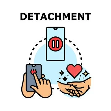Detaching from devices concept for digital wellbeing 스톡 일러스트