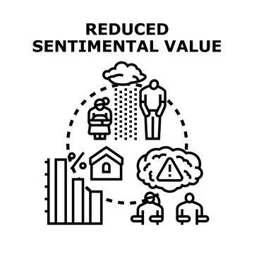 Detaching sentimental value from property assets Stock Illustration