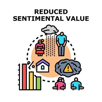 Detaching sentimental value from property assets Stock Illustration