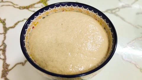 Detail of active dry yeast in the kitchen Video stock 318444701