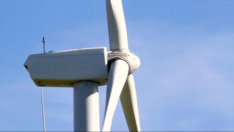 Detail of aeolian generators structure. Stock Footage 106947889