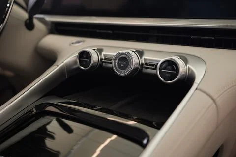 Detail air conditioning button inside a car Photos