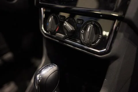 Detail air conditioning button inside a car Photos
