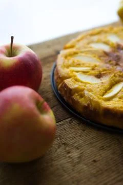 Detail of an apple pie Stock Photos