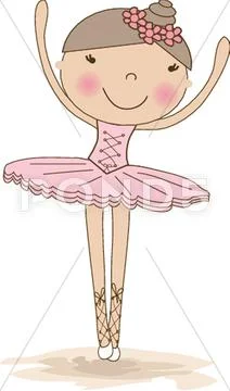 Detail of ballet dancer's feet isolated on white Stock Illustration