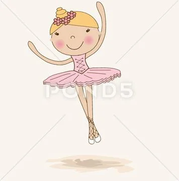 Detail of ballet dancer's feet isolated on white Stock Illustration