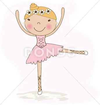 Detail of ballet dancer's feet isolated on white Stock Illustration