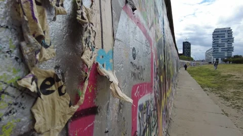 Detail on the Berlin Wall Stock Footage 282190223