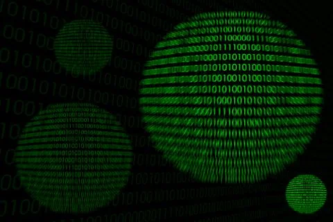 Detail of a binary code computer virus Stock Illustration