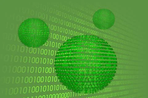 Detail of a binary code computer virus Stock Illustration