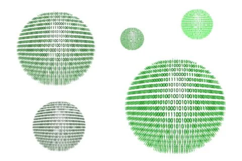 Detail of a binary code computer virus Illustrazione stock