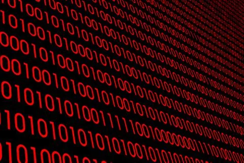 Detail of a binary code computer virus Illustrazione stock