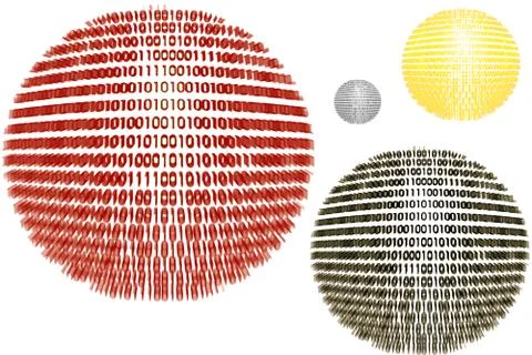 Detail of a binary code computer virus Stock Illustration