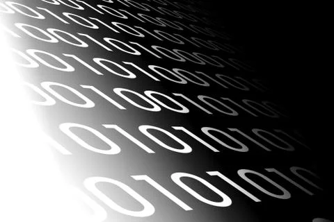 Detail of a binary code computer virus Illustrazione stock