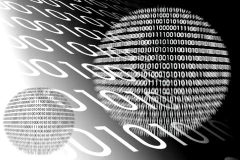 Detail of a binary code computer virus Stock Illustration