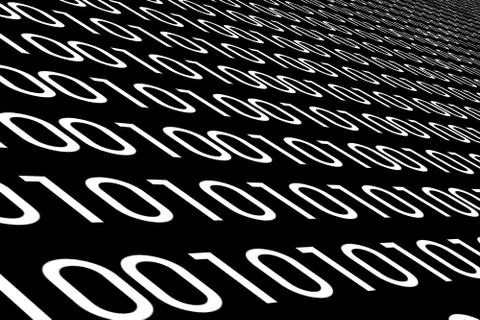 Detail of a binary code computer virus Illustrazione stock
